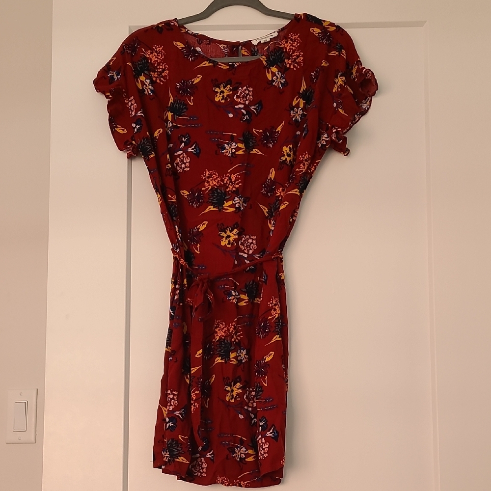 Floral Red Dress